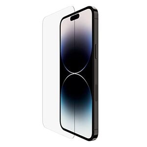 Belkin TemperedGlass iPhone 14 Pro Max Screen Protector, AntiMicrobial-Treated, Easy Bubble Free Application with Included Installation Guide Tray, 9H Hardness Tested