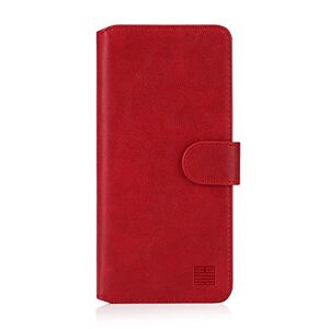 32nd Essential Series 2.0 - Book Wallet PU Leather Flip Case Cover For Samsung Galaxy A40 (2019), Design With Card Slot and Magnetic Closure - Red