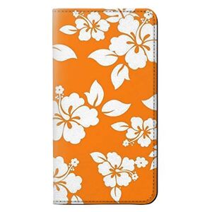 Innovedesire Hawaiian Hibiscus Orange Pattern PU Leather Flip Case Cover For iPhone 7, iPhone 8