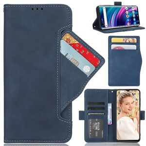 BAILI Leather Phone Case Compatible with Redmi Note 13 Pro 4G, Wallet Magnetic Cover with Credit Card Slots and Flip Stand, Blue