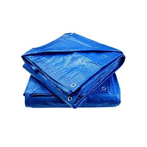Agritrade AK Heavy duty tarpaulin, waterproof cover, strengthened tarpaulin with eyelets every meter, UV protected, lightweight, easy to handle. For farm, garden, body shop, garage, leisure, etc. (1.5 x 2 m, Blue)