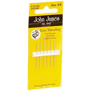 Colonial Needle Colonial JJ114-48 Easy Threading Calyxeye Hand Needles, 4/8 6/, Silver