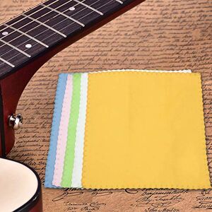 Nicoone Instrument Cleaning Cloth, 5pcs Microfiber Cleaning Polishing Polish Cloth Set for Musical Instrument Guitar Violin Piano