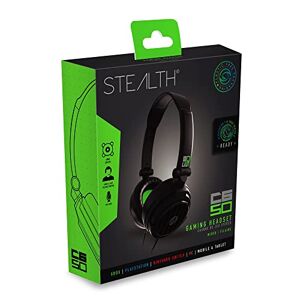 STEALTH C6-50 Stereo Gaming Headset - Green, Multi-Platform Compatible with XBox One, Series S/X, PS4/5, Switch, PC, Mobile and Tablet, Foldable with Powerful 40mm Speakers, 3.5mm Jack