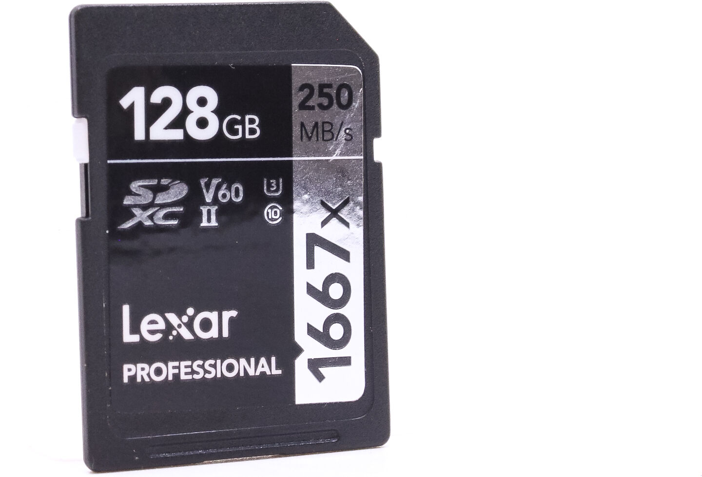 Used Lexar Professional 128GB 1667x 250MB/s SDXC Card