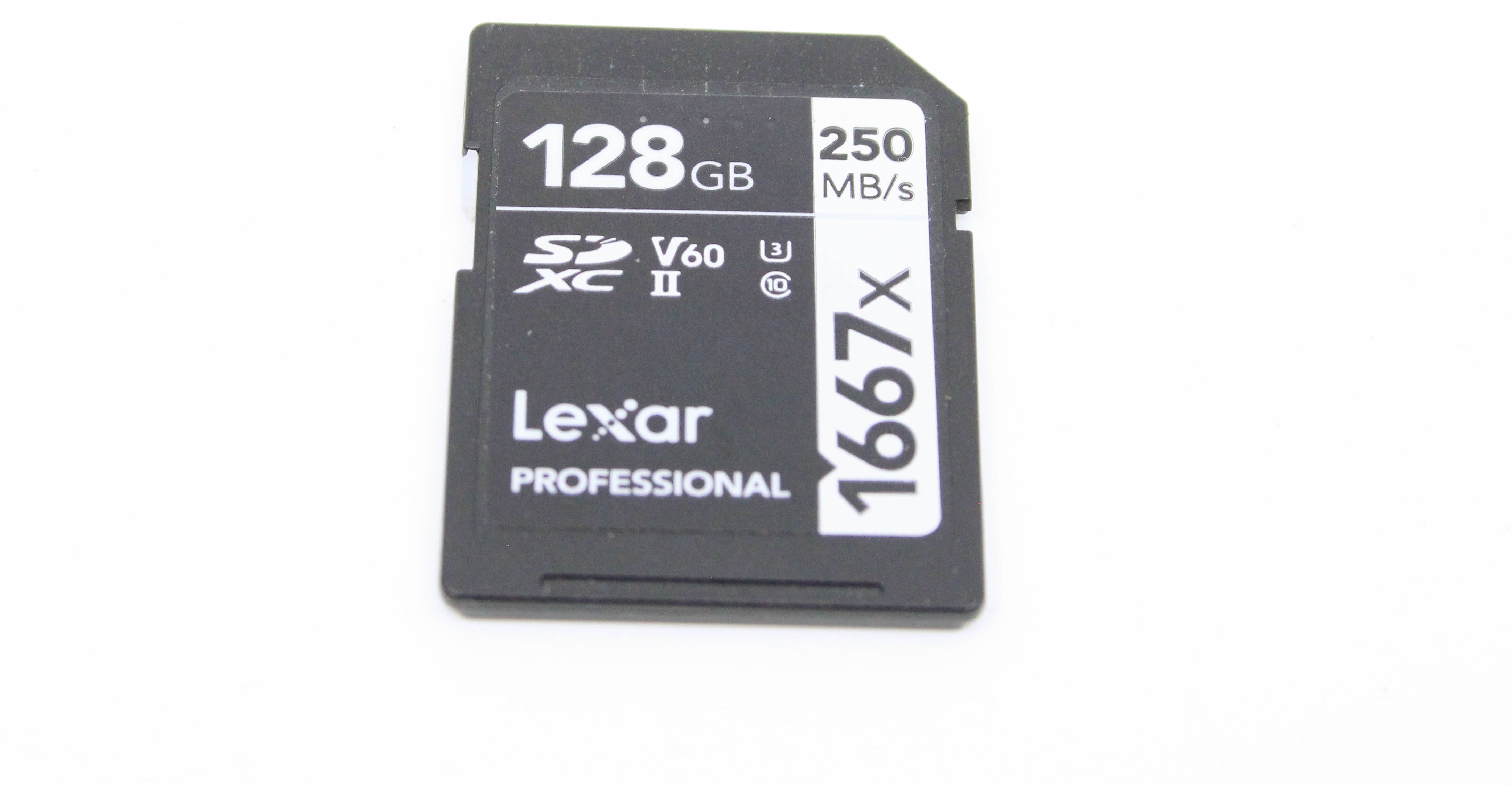 Used Lexar Professional 128GB 1667x 250MB/s SDXC Card