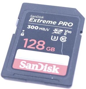 Used SanDisk 128GB Extreme Pro 300 MB/s UHS-II SDXC