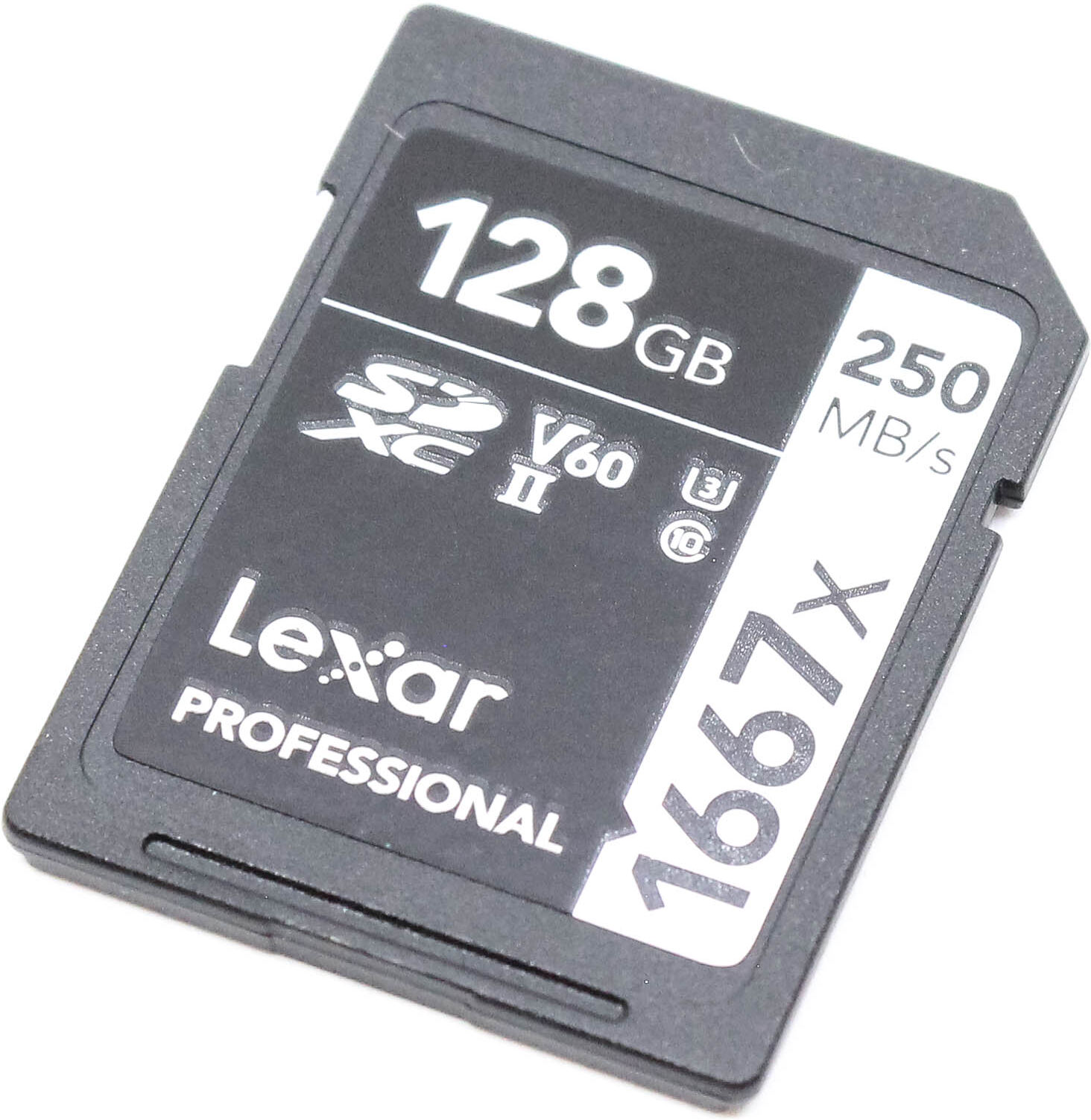 Used Lexar Professional 128GB 1667x 250MB/s SDXC Card