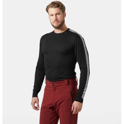 Helly Hansen Men's Lifa® Stripe Long Sleeve Crew Base Layer - Black/Ebony - M Helly Hansen Men's Lifa® Stripe Long Sleeve Crew Base Layer - Black/Ebony - M