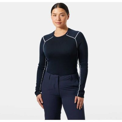 Helly Hansen Women's Lifa Merino Midweight Crew Base Layer Navy L Helly Hansen Women's Lifa Merino Midweight Crew Base Layer Navy L