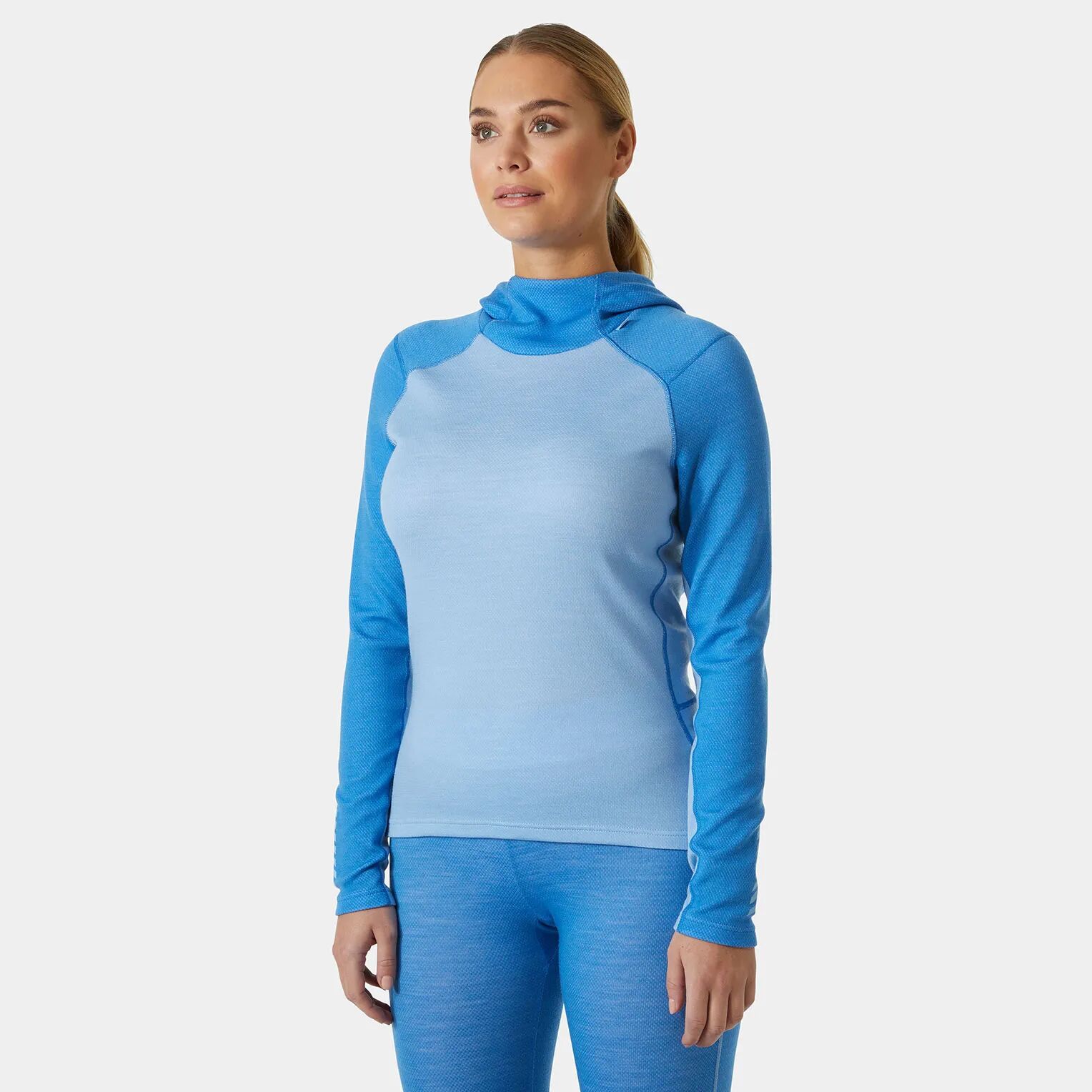 Helly Hansen Women's Lifa Merino Midweight Hoodie Base Layer Blue L