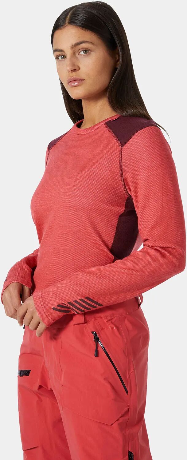 Helly Hansen Women's Lifa Merino Midweight Crew Base Layer Red XL