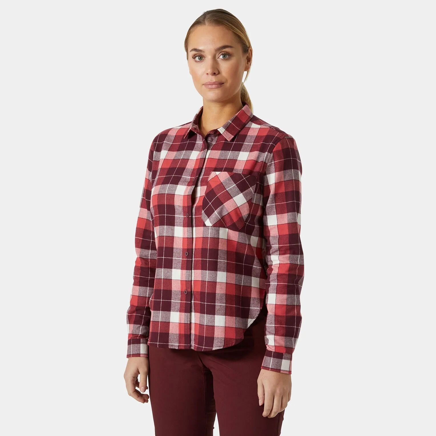 Helly Hansen Women's Lokka Organic Flannel Shirt Purple S