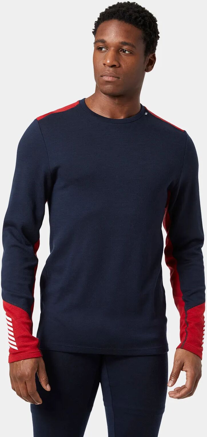 Helly Hansen Men's Lifa Merino Midweight Crew Base Layer Navy S