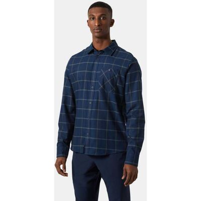 Helly Hansen Men's Aker Flannel Long Sleeve Shirt Blue L Helly Hansen Men's Aker Flannel Long Sleeve Shirt Blue L