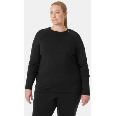 Helly Hansen Women's Lifa® Merino Midweight Crew Plus Shirt Black 1X Helly Hansen Women's Lifa® Merino Midweight Crew Plus Shirt Black 1X