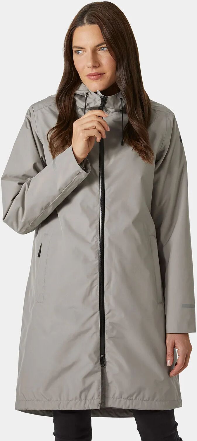 Helly Hansen Women's Aspire Long Hooded Raincoat Grey XL