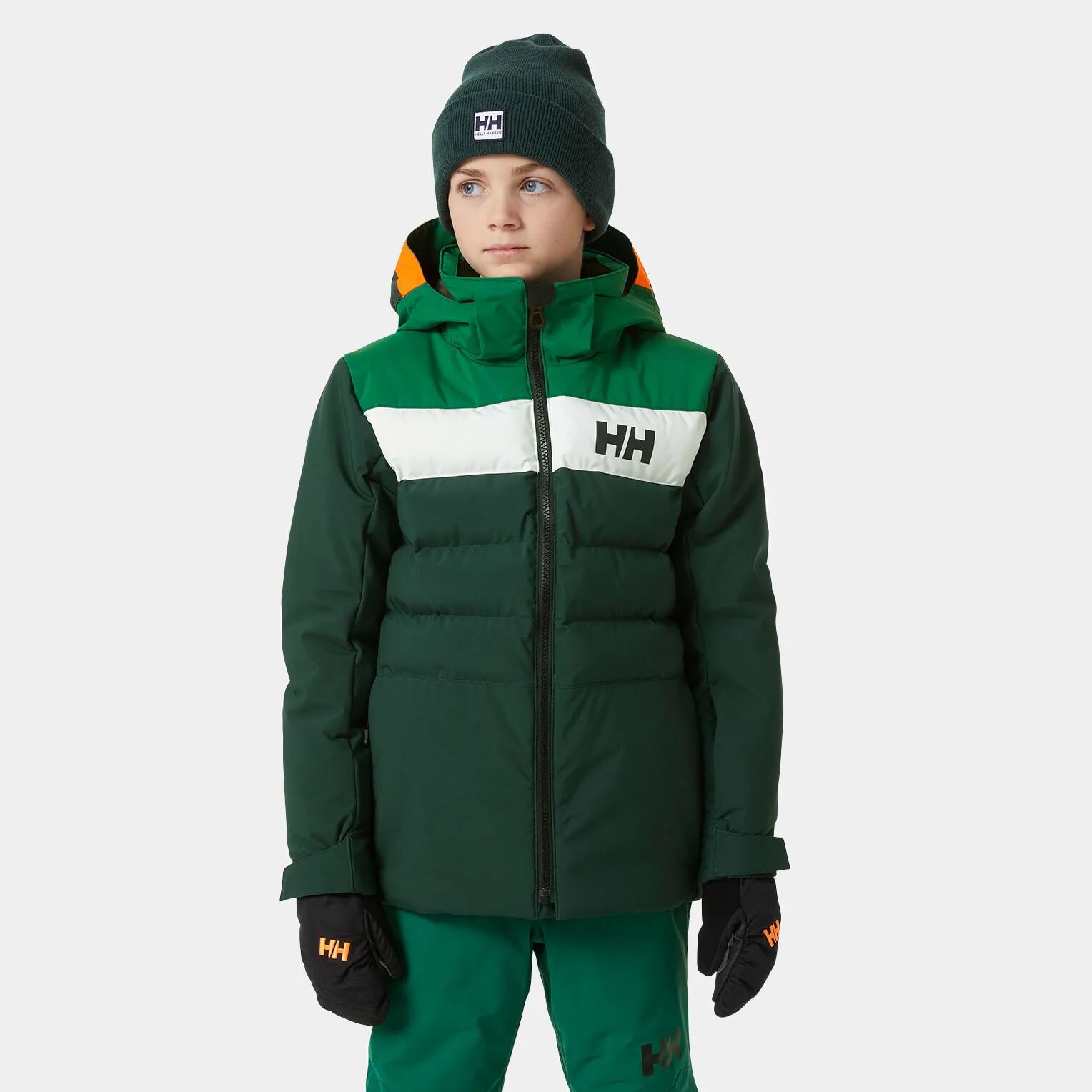Helly Hansen Junior Cyclone Jacket - Junior Boys Classic Ski Jacket Green 140/10