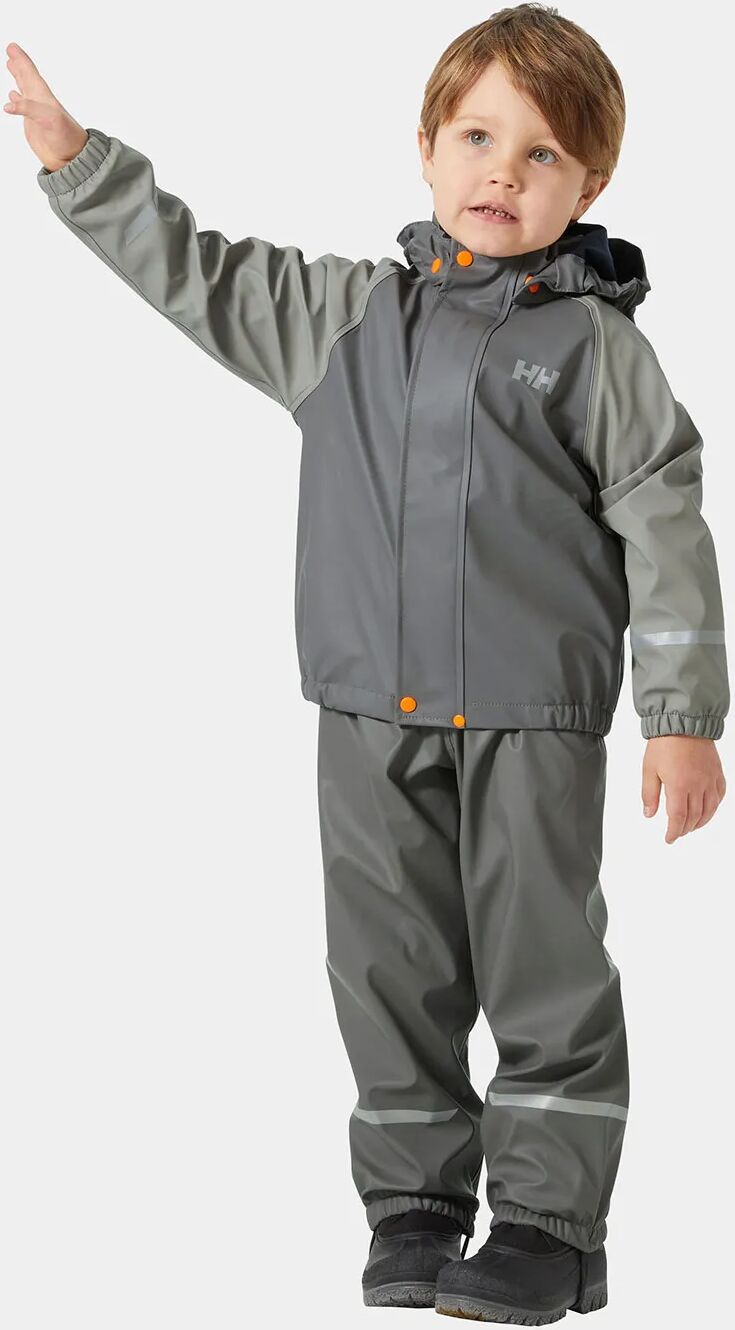 Helly Hansen Kids’ Bergen Fleece-Lined Rain Set 2.0 Grey 98/3