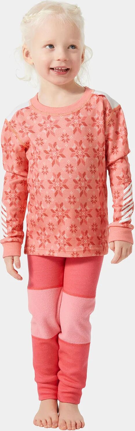 Helly Hansen Kids' Graphic Lifa® Merino Wool Base Layer Set Pink 104/4