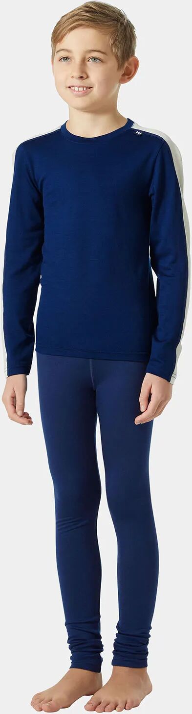 Helly Hansen Juniors' Merino Wool Base Layer Set Blue 152/12