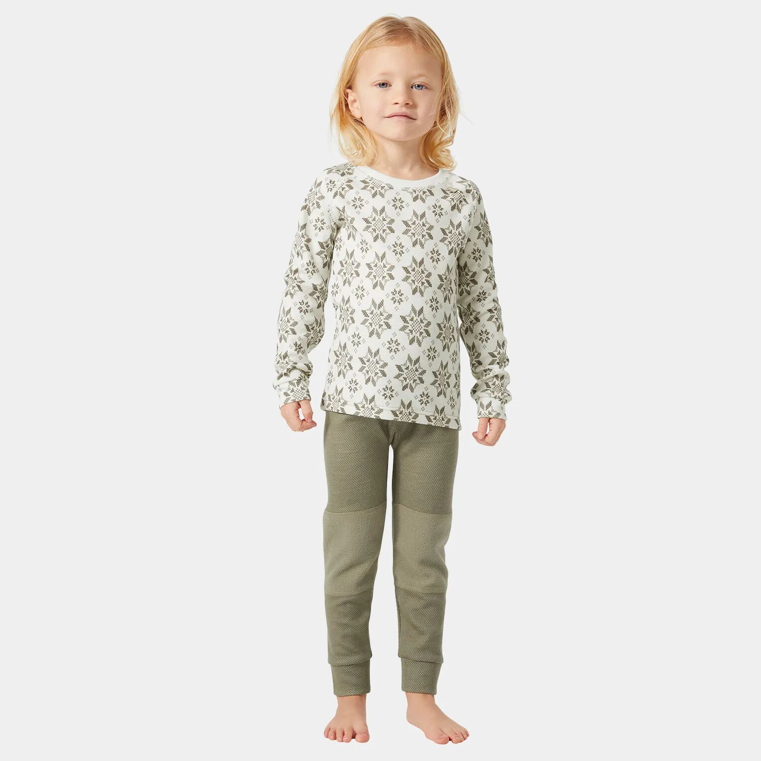 Helly Hansen Kid's HH Graphic Lifa Merino Base Layer Set Brown 110/5