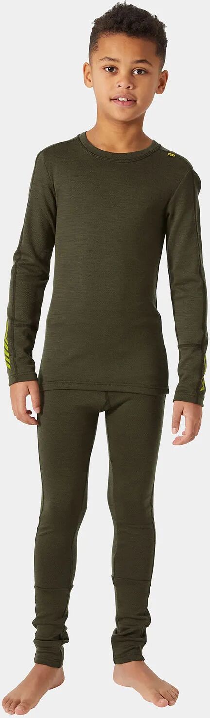 Helly Hansen Junior Lifa Merino Midweight Base Layer Set Green 152/12