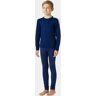 Helly Hansen Juniors' Merino Wool Base Layer Set Blue 152/12