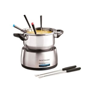 Nostalgia 6-Cup Stainless Steel Fondue Pot  - Stainless Steel