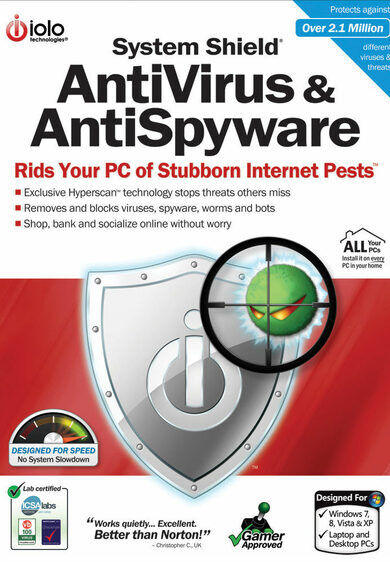 iolo System Shield AntiVirus and AntiSpyware 3 Devices 1 Year iolo Key GLOBAL iolo System Shield AntiVirus and AntiSpyware 3 Devices 1 Year iolo Key GLOBAL