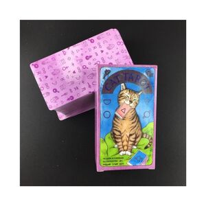Slowmoose (78PCS TT26) Cat Tarot Cards Magic  Full English Read Fate  Deck Board Game For