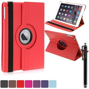 Soniqe (Red) PU Leather 360 Case Rotating Smart Stand Case Cover For Apple iPad 9.7" (5