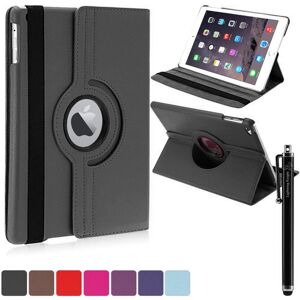 Soniqe (Black) Protective 360 Rotating Stylish PU Leather Smart Stand Case Cover For Ap