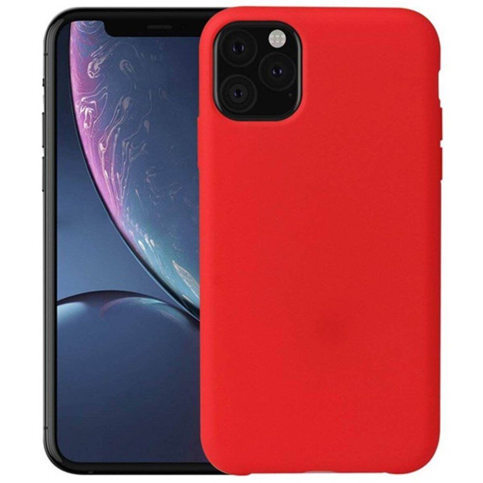 Unbranded (Red, For Apple iPhone 11 Pro Max) Soft Liquid Silicone Shockproof Matte Back Ca