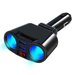 Unbranded 12V Car Cigarette Lighter Socket Dual USB Port Charger Adapter Plug LCD Display