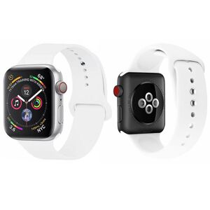 Unbranded (White, 40mm) Strap For Apple Watch Silicone Comfortable Durable Waterproof Band
