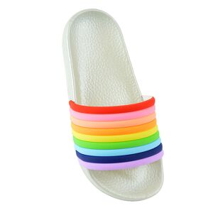 Universal Textiles (13 Child UK, White) Childrens Girls Rainbow Sliders