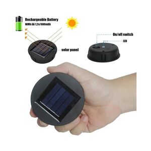 Unbranded Solar Panel with LED Lantern Light Lid Solar Lights Top Replacement Part for Out