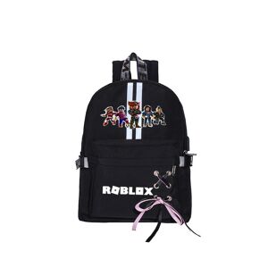 Unbranded (#6 Black-Roblox) Roblox Print Backpack USB School Bags Shoulderbag