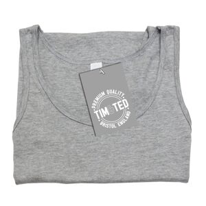 Tim And Ted (S, White) Hometown Pride Ladies Vest Made in New York Stamp Novelty Logo Slogan