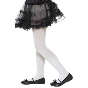 Smiffys Opaque Tights White, Girls/Children's Tights, Age 6-12