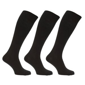 Universal Textiles (UK 6-11 EURO 39-45, Black) Mens Long Length Ribbed Lambswool Blend Socks (Pack