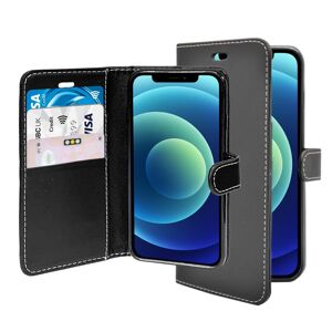 Apple (Black) Case For Apple iPhone 12 Mini 5.4 Inch Wallet Flip PU Leather Stand Card