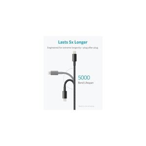 Anker 6ft Premium Nylon Lightning Cable, Apple MFi Certified for iPhone Chargers