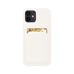 fonefunshop Silicone Card Holder Protection Case Compatible With iPhone 12 Pro Max in White
