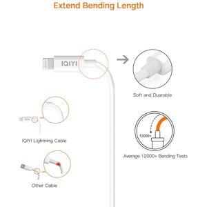 IQIYI Lightning cable to USB Sync Compatible with Apple iPhone Charger Cable 3.3