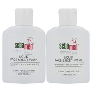 Sebamed Liquid Face and Body Wash Travel Kit 2 Pack 50mL each (1.69 Fl oz) pH 5.