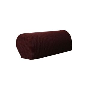 Unbranded (Dark Coffee) 2Pcs Armrest Covers Sofa Arm Protectors Cover