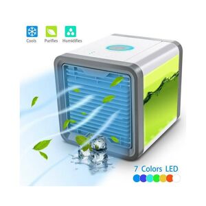 Unbranded Portable USB Air Conditioner Cooler Humidifier Purifier Cooling Fans LED