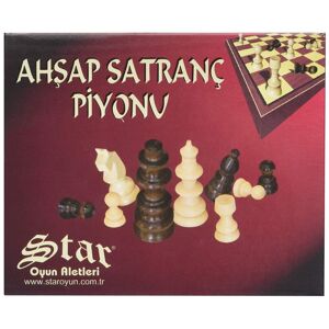 Staroyun1050224 11 x 13.5 x 4 cm Wooden Chessman No 1 Chess Set Toy